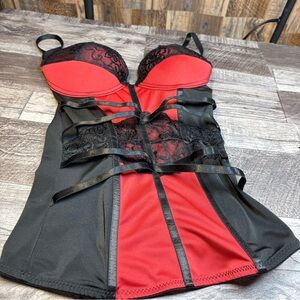 Spirit Red and Black Lace corset
